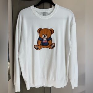 Orange Kiss Essentials Bear Patch Sweater